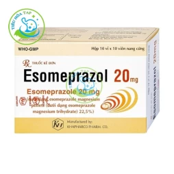 Esomeprazol 20mg Khapharco - Hộp 2 vỉ x 14 viên